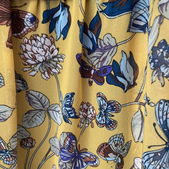 Blue and yellow butterfly print tank, size 3X - Picture 7 of 7